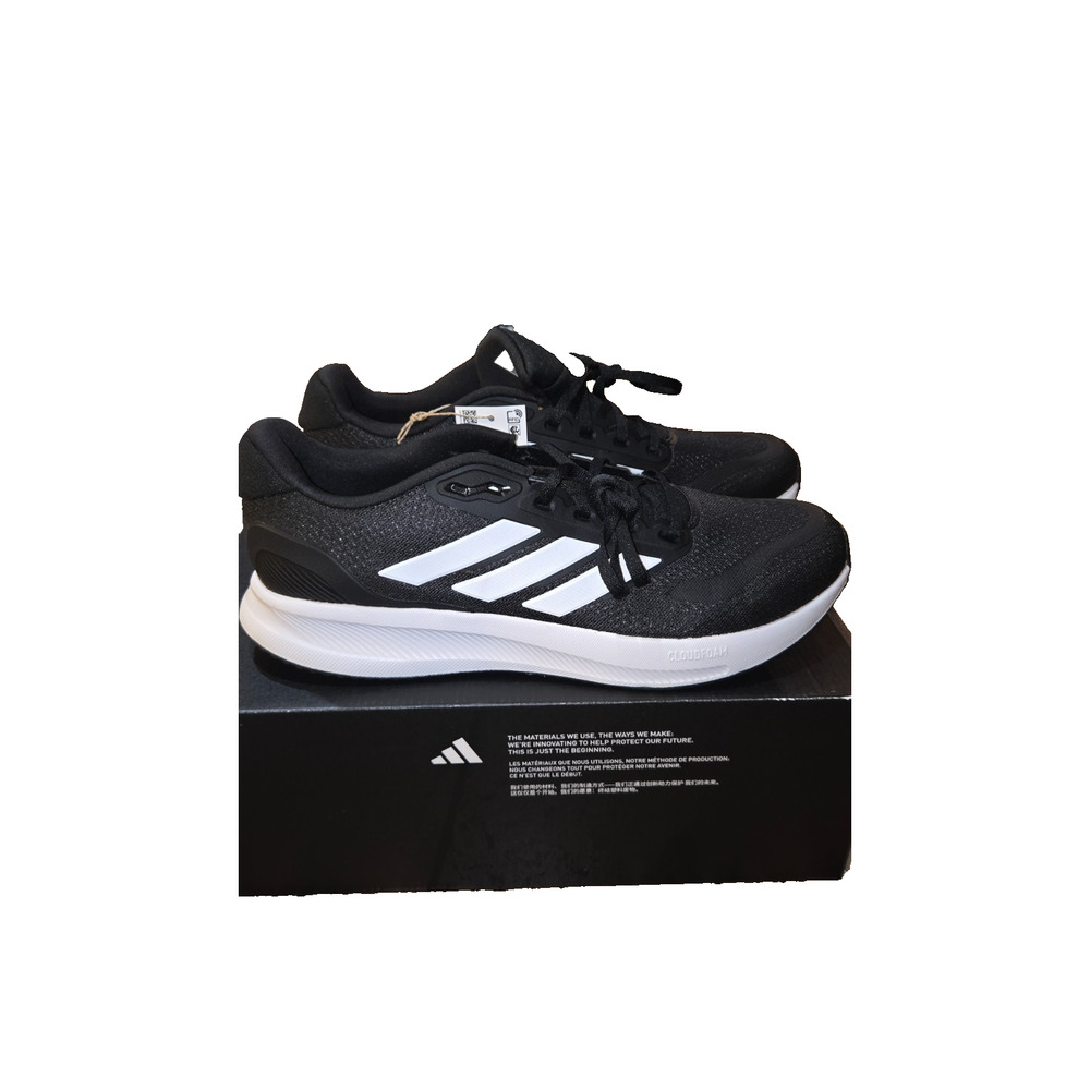 Adidas Runfalcon 5 Men’s Running Shoes Black White Size 11 IH7758 - New